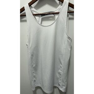 Under Armour Women's UA Knockout Tank Top XS White‎ Loose HeatGear New w/ Tags